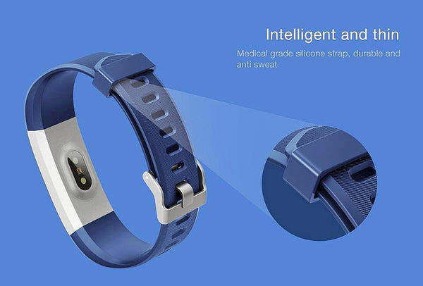 ﻿ID115HR Plus Fitness Tracker - Blue - - Happee Shoppee