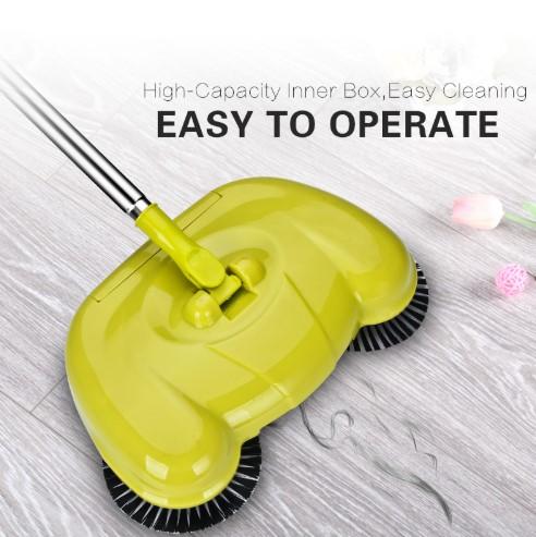 ﻿SPIN Home Sweeper Broom - Light Yellow - - Happee Shoppee