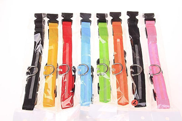 ﻿Dog Collars - colorful RGB - L - Happee Shoppee