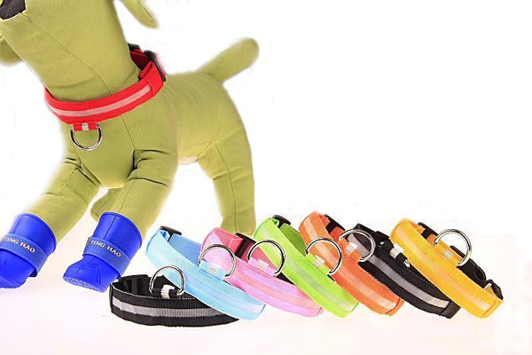 ﻿Dog Collars - colorful RGB - L - Happee Shoppee